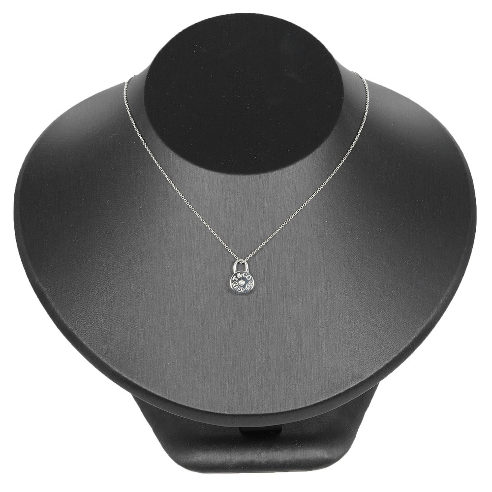 Tiffany Co Round Lock Necklace Sterling Silver